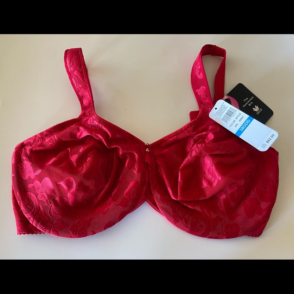 NWT RED WACOAL UNDERWIRE BRA 38 DDD
